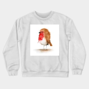 Robin, Bird, Watercolour Illustration Crewneck Sweatshirt